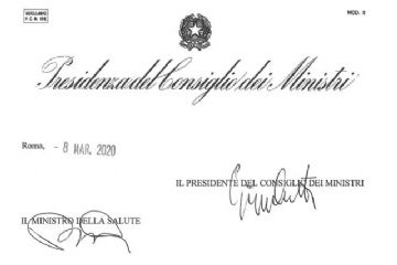 DPCM del 08 marzo 2020